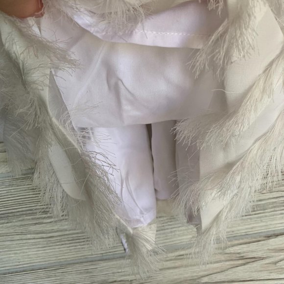 Fanco Linen Lined White Flapper Sleeveless Top - Picture 4 of 8